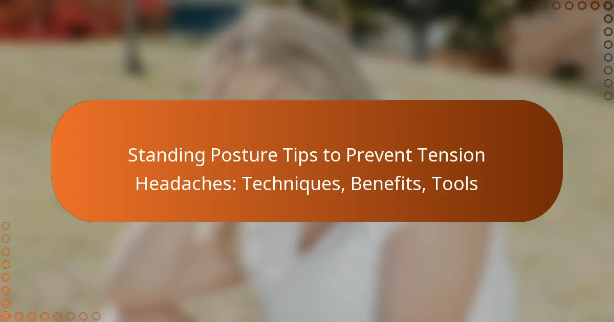 Standing Posture Tips to Prevent Tension Headaches: Techniques, Benefits, Tools