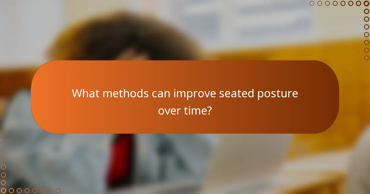 What methods can improve seated posture over time?